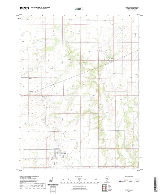 Tower Hill Illinois US Topo Map Image