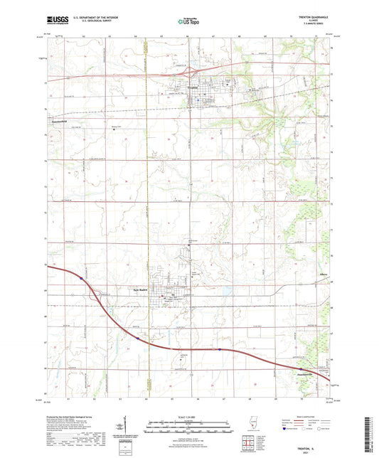 Trenton Illinois US Topo Map Image
