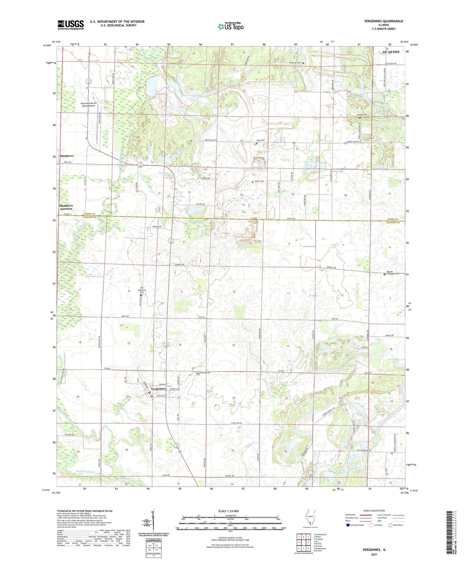 Vergennes Illinois US Topo Map Image