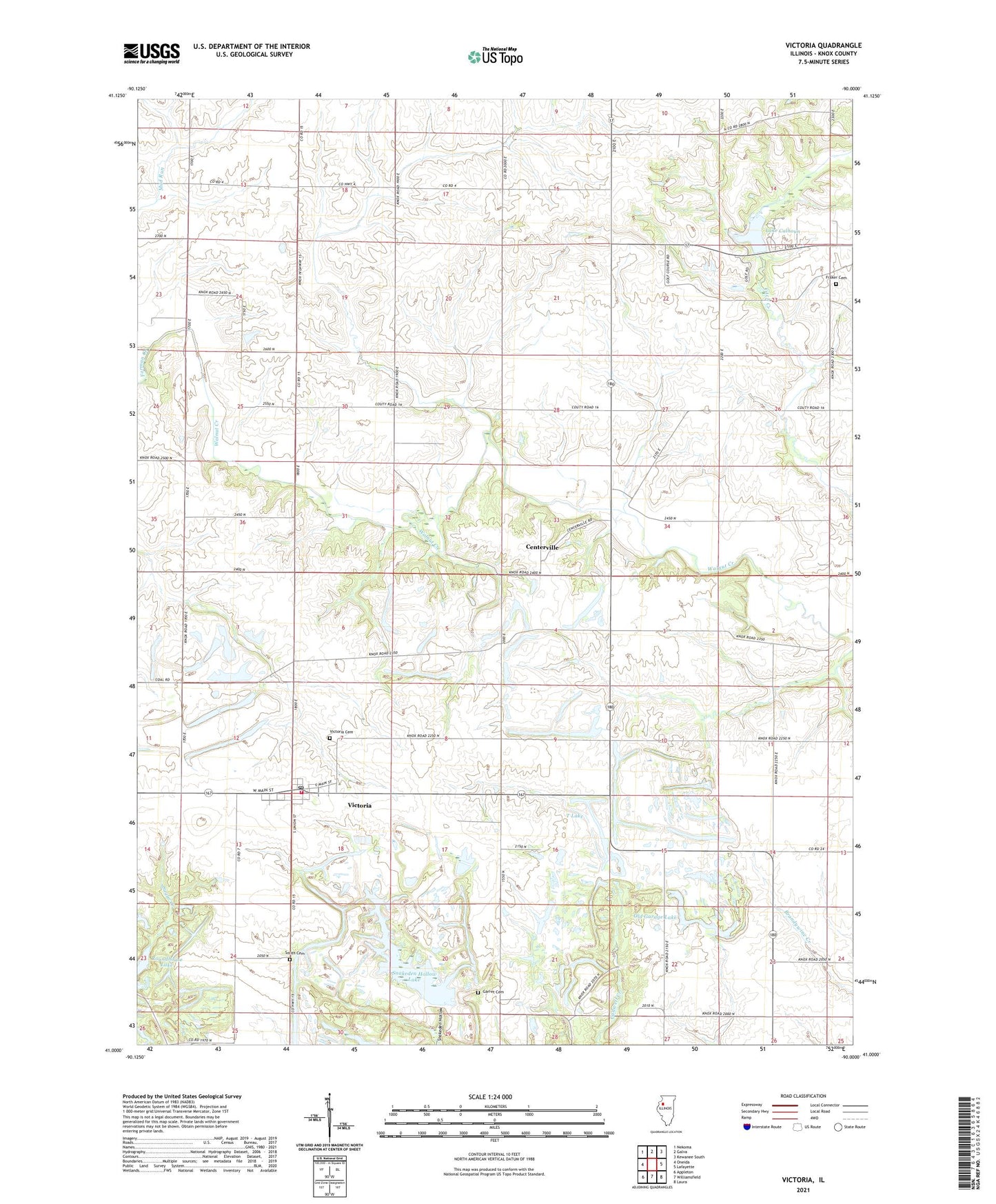 Victoria Illinois US Topo Map Image