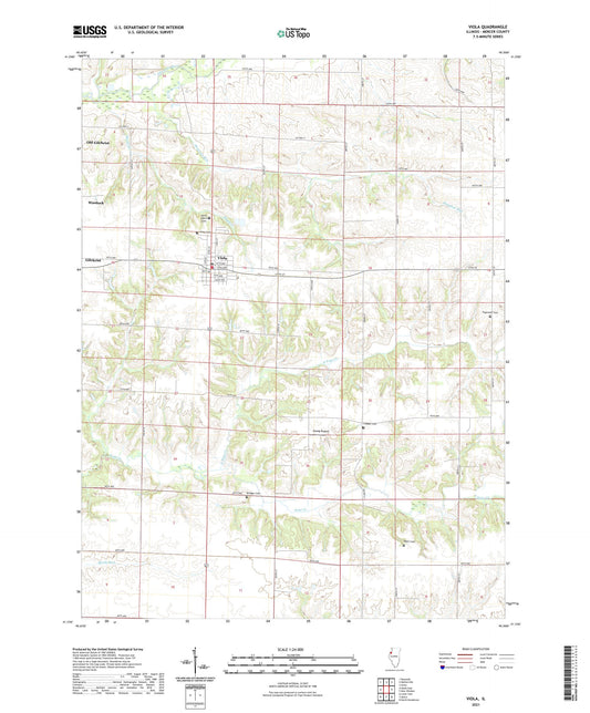 Viola Illinois US Topo Map Image