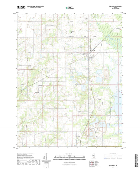 Waltonville Illinois US Topo Map Image