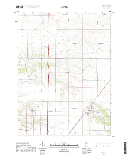 Wataga Illinois US Topo Map Image