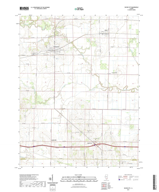 Wayne City Illinois US Topo Map Image