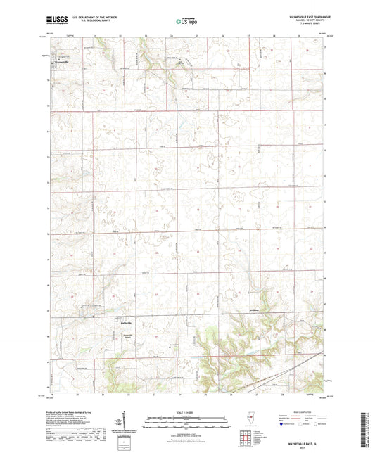 Waynesville East Illinois US Topo Map Image