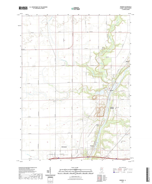 Wedron Illinois US Topo Map Image