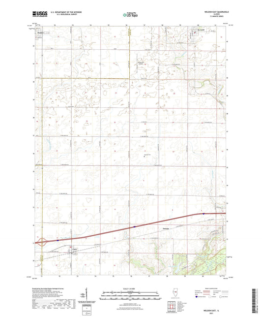 Weldon East Illinois US Topo Map Image