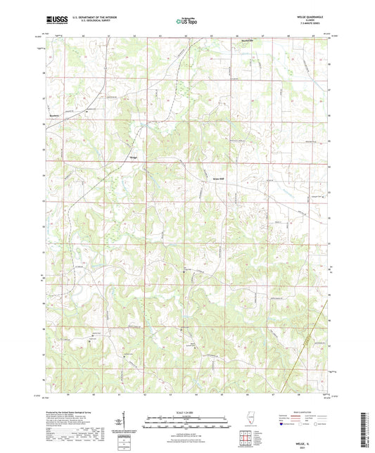 Welge Illinois US Topo Map Image