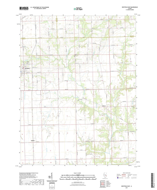 Westfield East Illinois US Topo Map Image