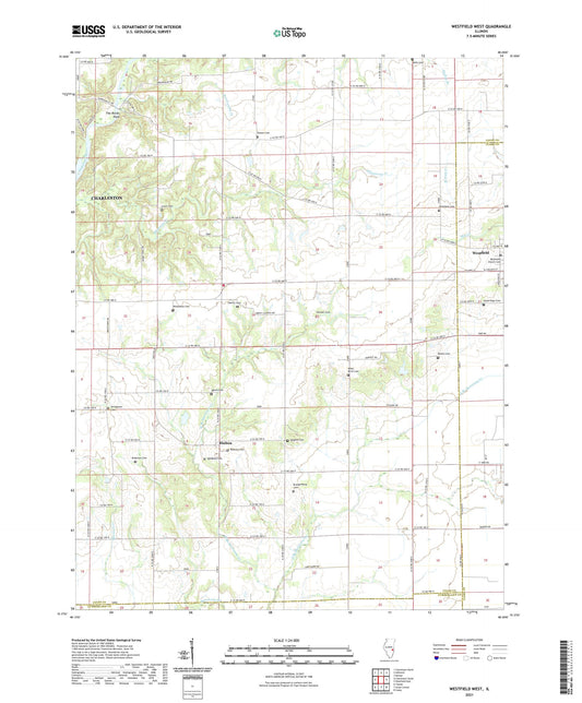 Westfield West Illinois US Topo Map Image