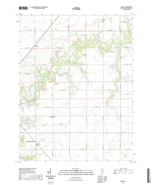 Willeys Illinois US Topo Map Image