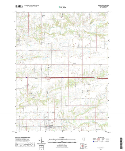 Winchester Illinois US Topo Map Image