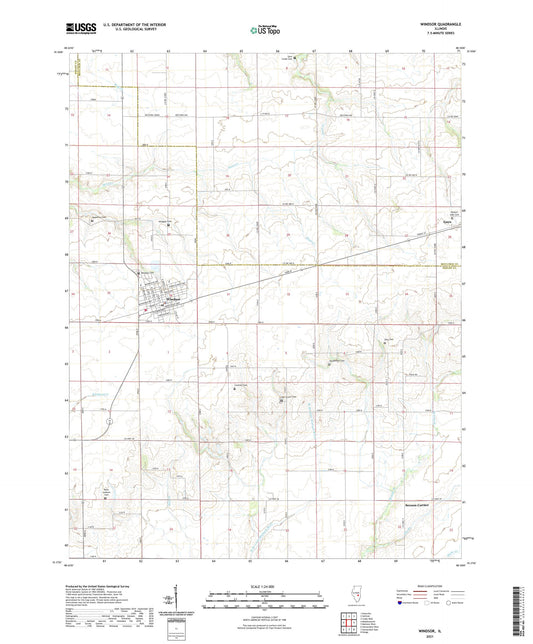 Windsor Illinois US Topo Map Image