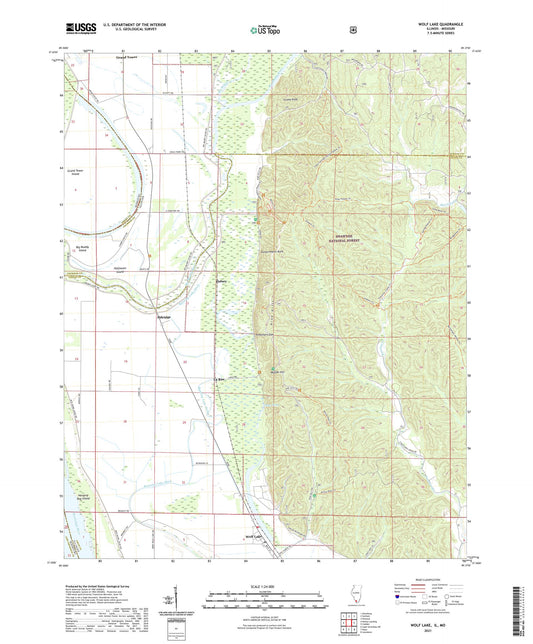 Wolf Lake Illinois US Topo Map Image