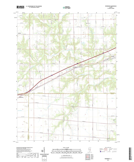 Woodbury Illinois US Topo Map Image