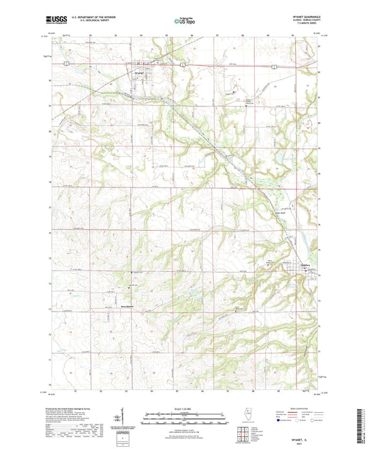 Wyanet Illinois US Topo Map Image