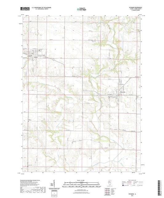 Wyoming Illinois US Topo Map Image
