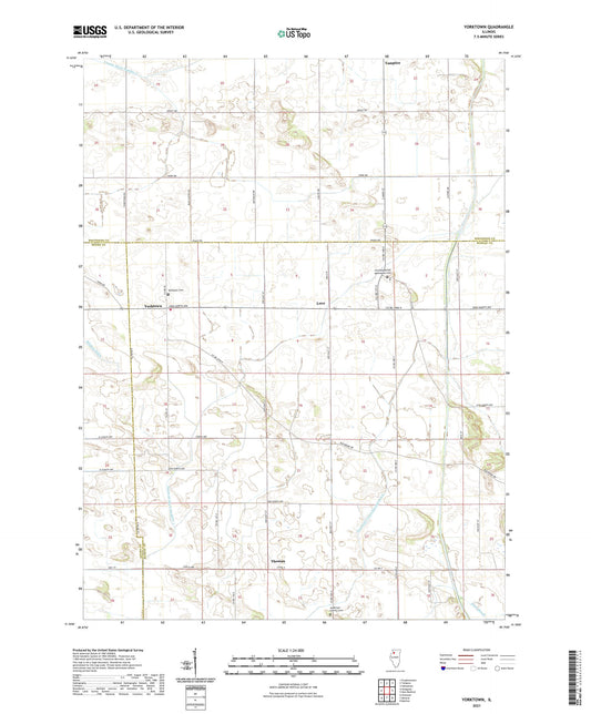 Yorktown Illinois US Topo Map Image