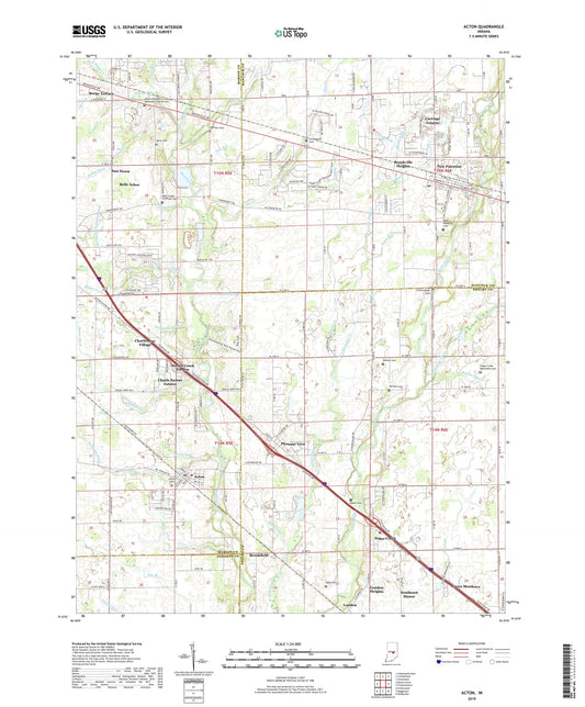 Acton Indiana US Topo Map Image