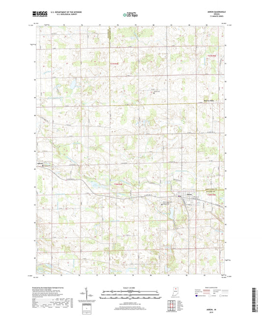 Akron Indiana US Topo Map Image