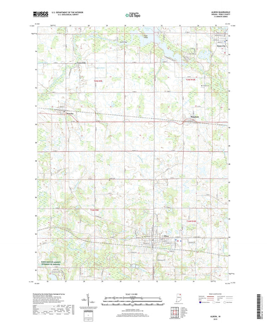Albion Indiana US Topo Map Image