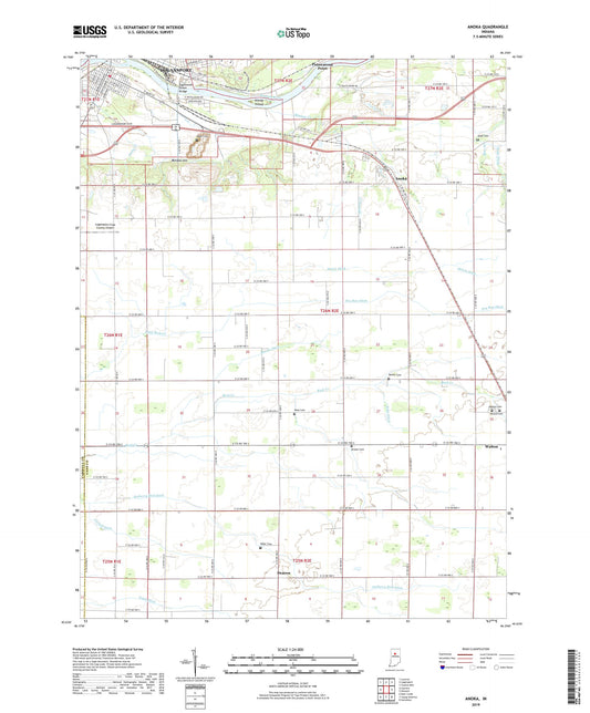 Anoka Indiana US Topo Map Image