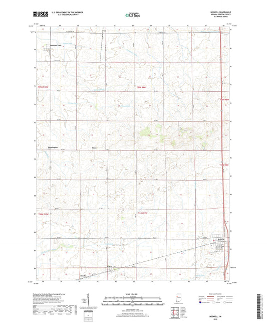 Boswell Indiana US Topo Map Image