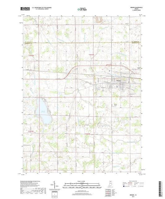 Bremen Indiana US Topo Map Image
