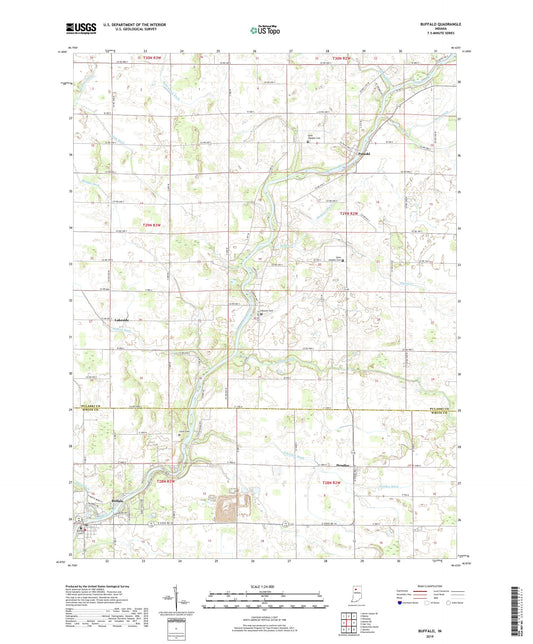 Buffalo Indiana US Topo Map Image