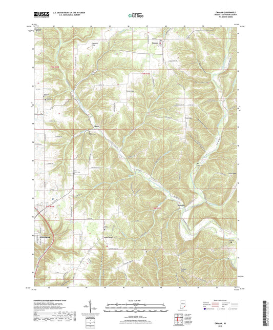 Canaan Indiana US Topo Map Image