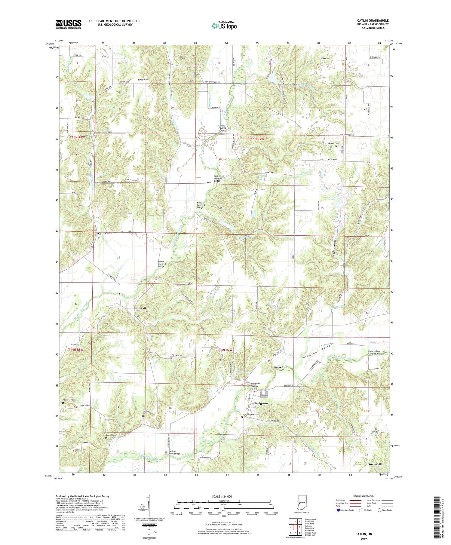 Catlin Indiana US Topo Map Image