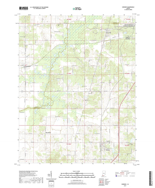 Chrisney Indiana US Topo Map Image
