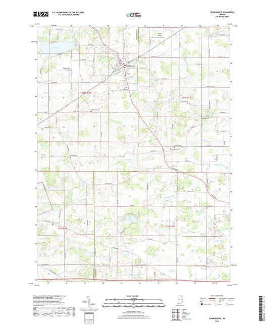 Churubusco Indiana US Topo Map Image