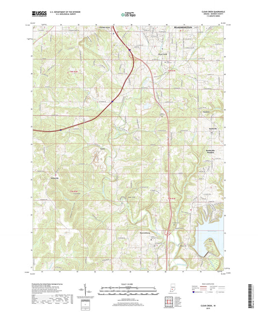 Clear Creek Indiana US Topo Map Image