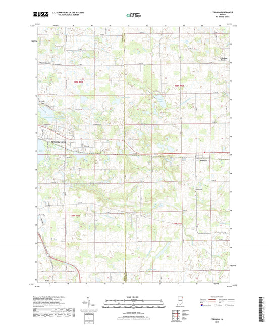 Corunna Indiana US Topo Map Image
