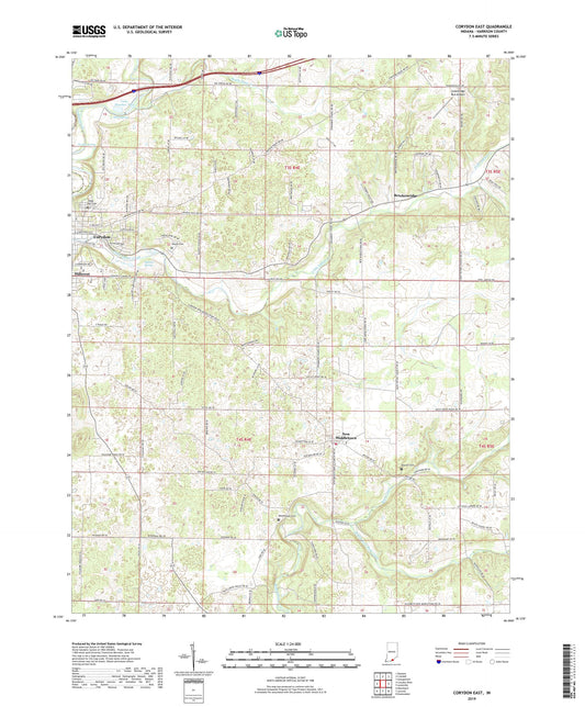 Corydon East Indiana US Topo Map Image