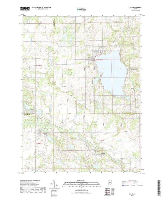 Culver Indiana US Topo Map Image