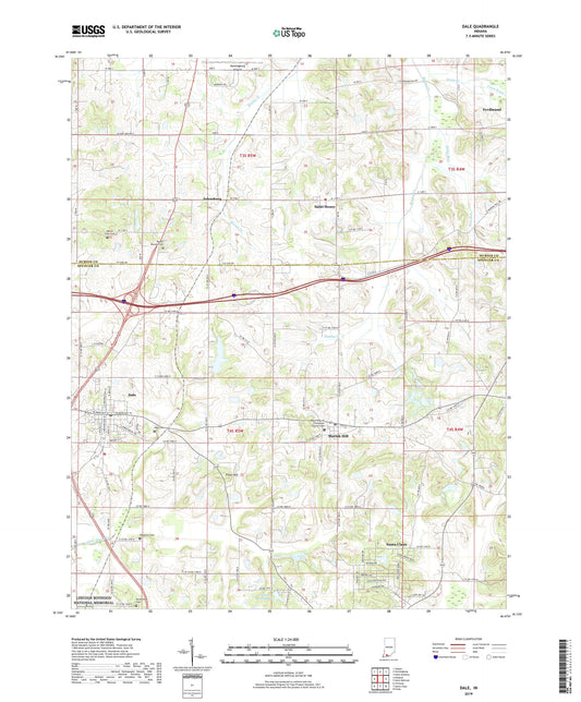 Dale Indiana US Topo Map Image