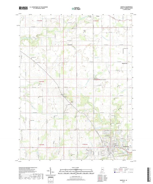 Danville Indiana US Topo Map Image