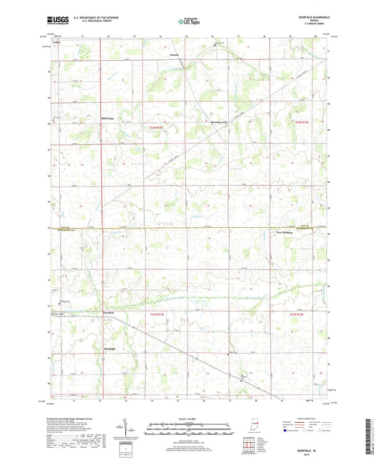 Deerfield Indiana US Topo Map Image