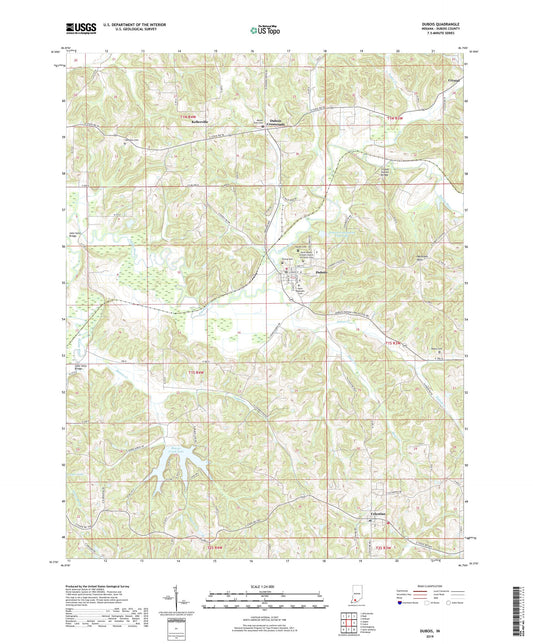 Dubois Indiana US Topo Map Image
