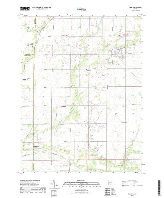 Frankton Indiana US Topo Map Image