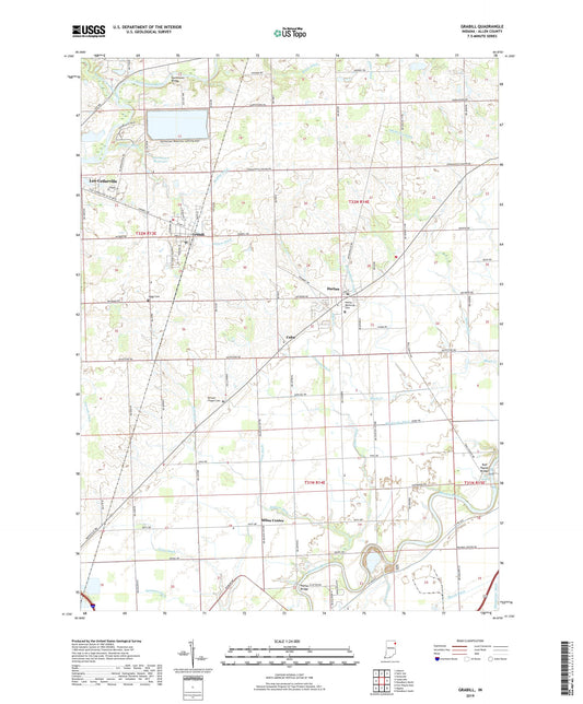 Grabill Indiana US Topo Map Image