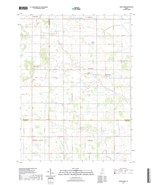 Grass Creek Indiana US Topo Map Image