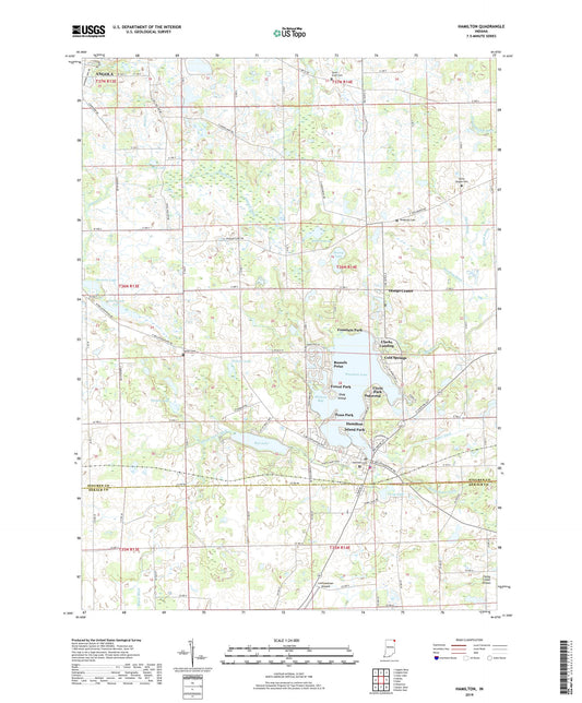 Hamilton Indiana US Topo Map Image