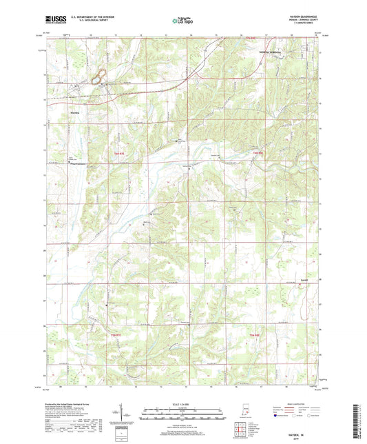 Hayden Indiana US Topo Map Image