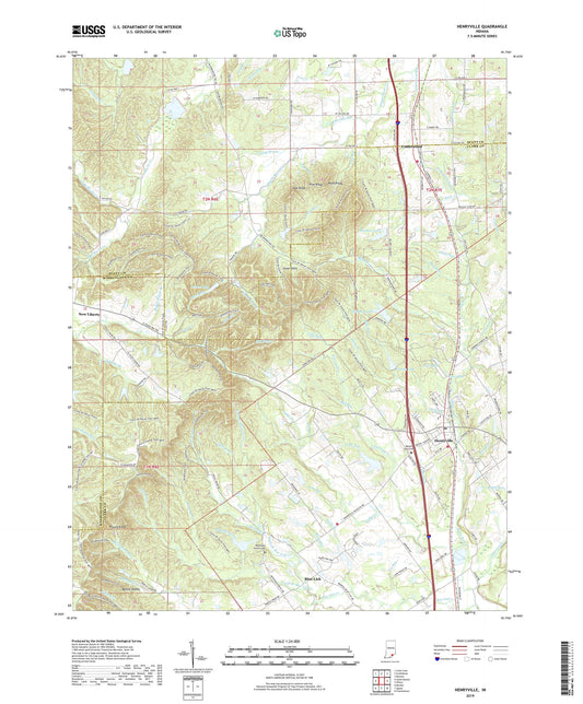 Henryville Indiana US Topo Map Image