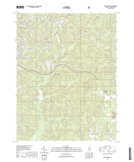 Indian Springs Indiana US Topo Map Image