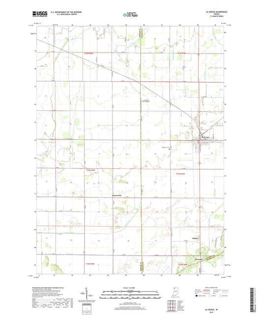 La Crosse Indiana US Topo Map Image