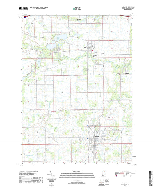 Lagrange Indiana US Topo Map Image
